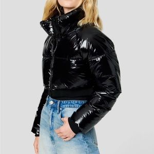 BLANK NYC Cropped Cold Lover Puffer Jacket, Medium